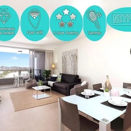 Sk2 - Charming Skyline Cbd W River Views 3 Bedroom Private Apartment Brisbane Exterior photo